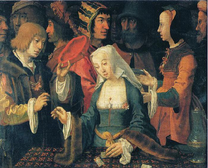 Lucas van Leyden The fortune-teller. Spain oil painting art